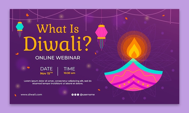 Webinar template for diwali festival celebration