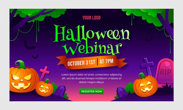 Webinar template for halloween celebration