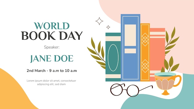 Webinar template for world book day celebration