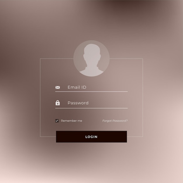 Free vector website or application login page template design