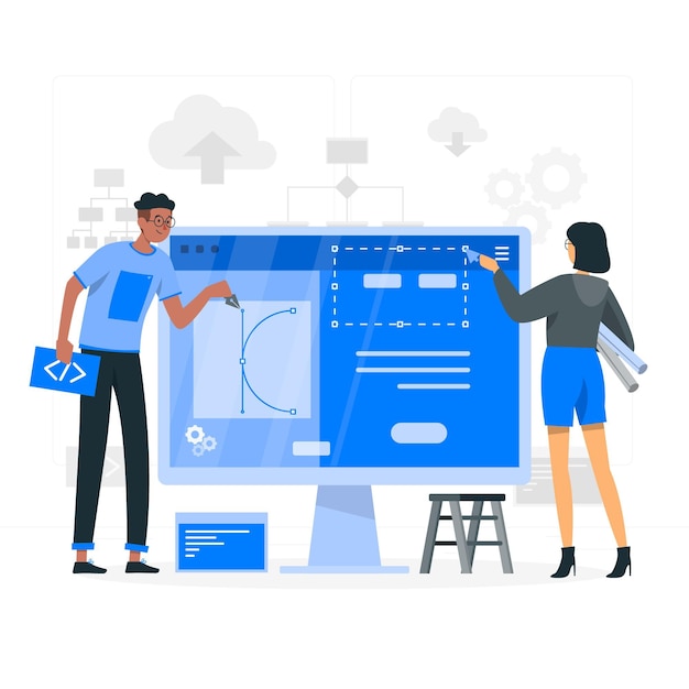 Website creator concept illustration