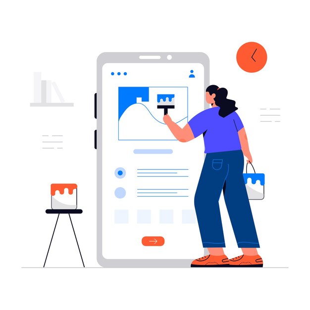 Website designer illustration concept