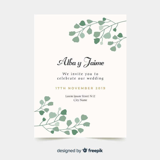 Weddind invitation card template