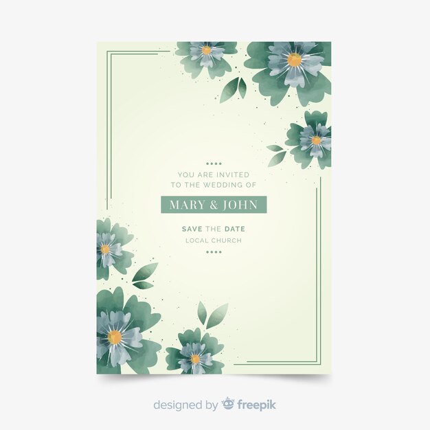 Weddind invitation card template