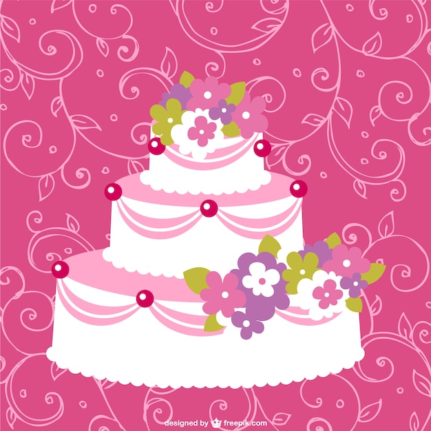 Free vector wedding cake