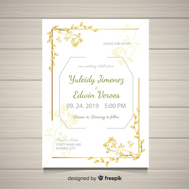 Wedding card template