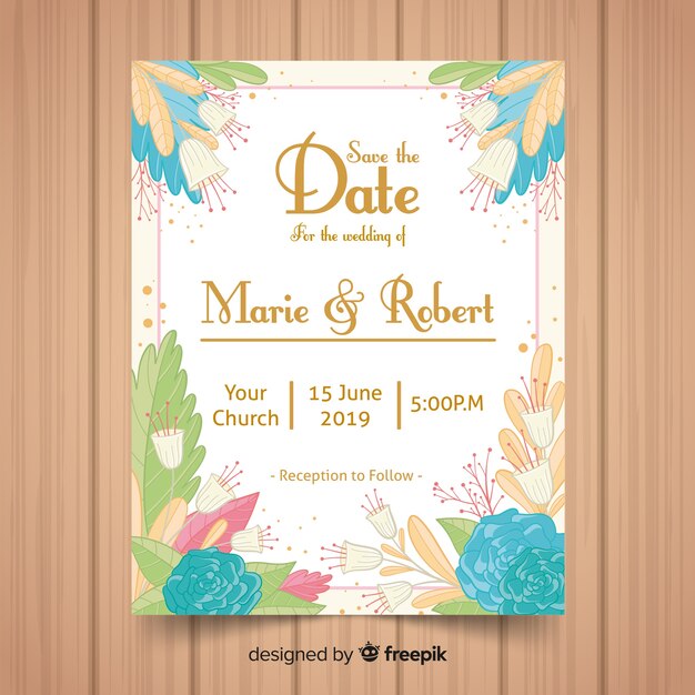 Wedding card template