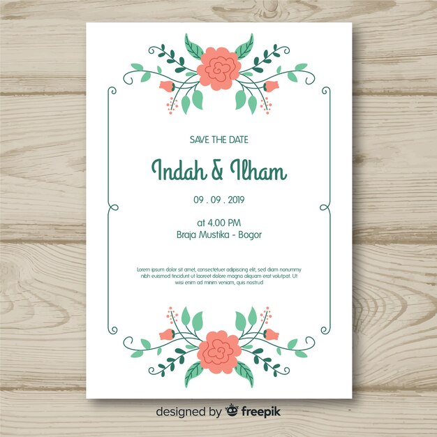 Wedding card template