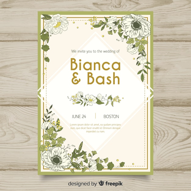 Wedding card template