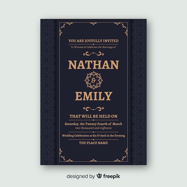 Wedding card template