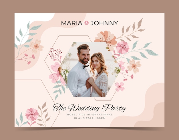 Wedding ceremony photocall template