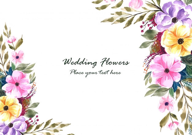 Wedding decorative flowers frame