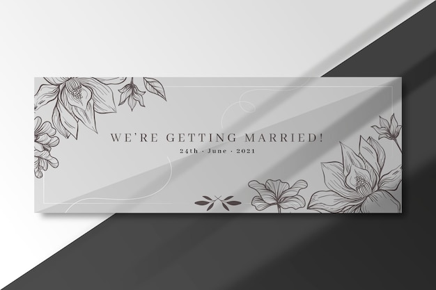 Wedding facebook cover template