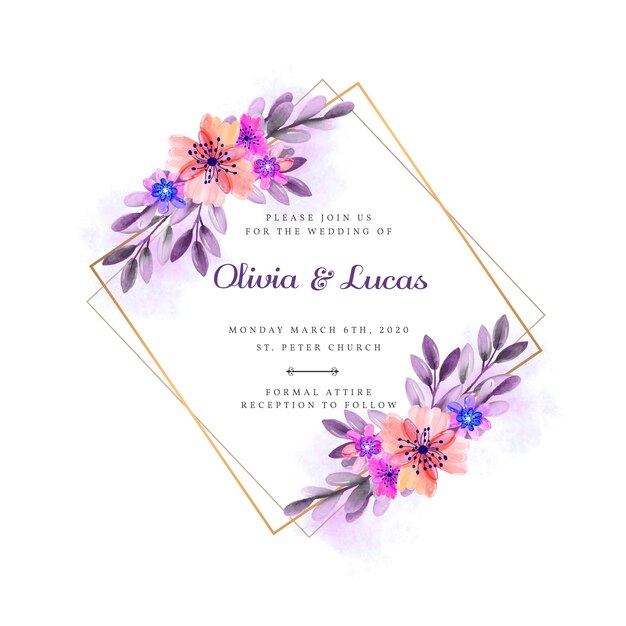 Wedding floral frame