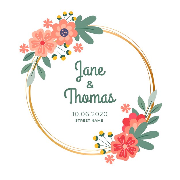 Wedding floral frame