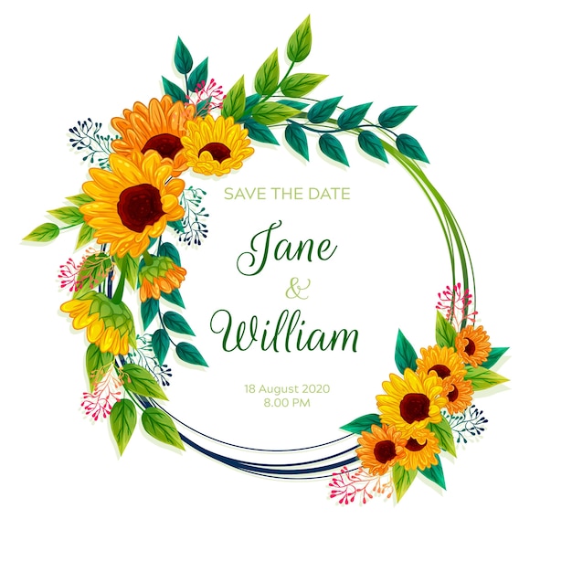 Wedding floral frame