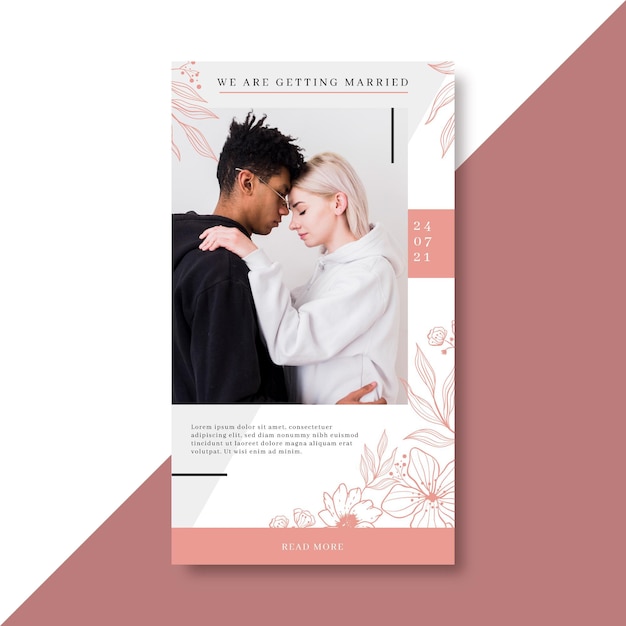 Wedding instagram story template