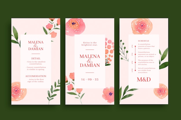 Wedding instagram template design