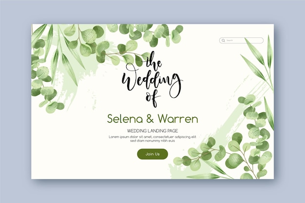 Wedding invitation banner design template