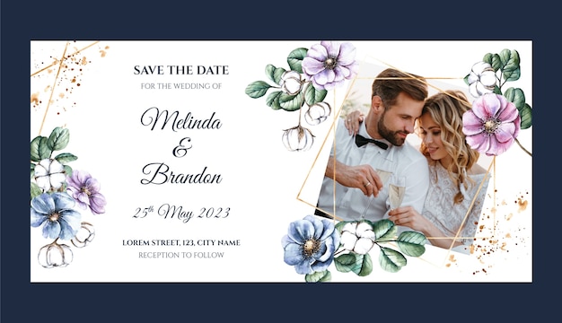 Wedding invitation banner design