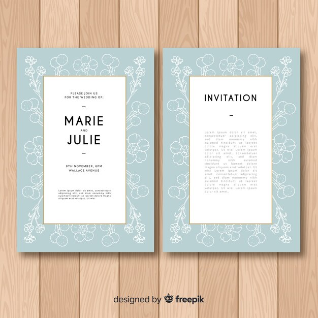 Wedding invitation card template