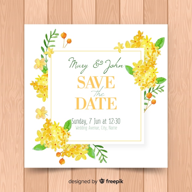 Wedding invitation card template