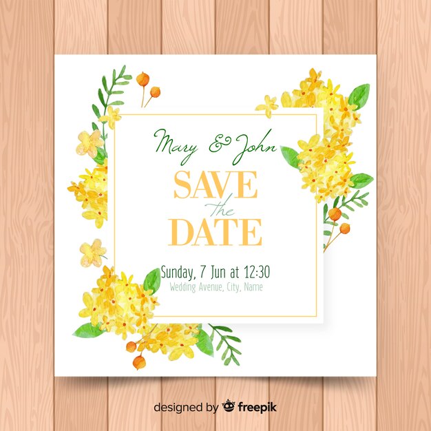 Wedding invitation card template