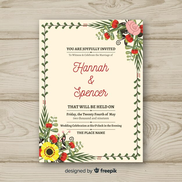 Wedding invitation card