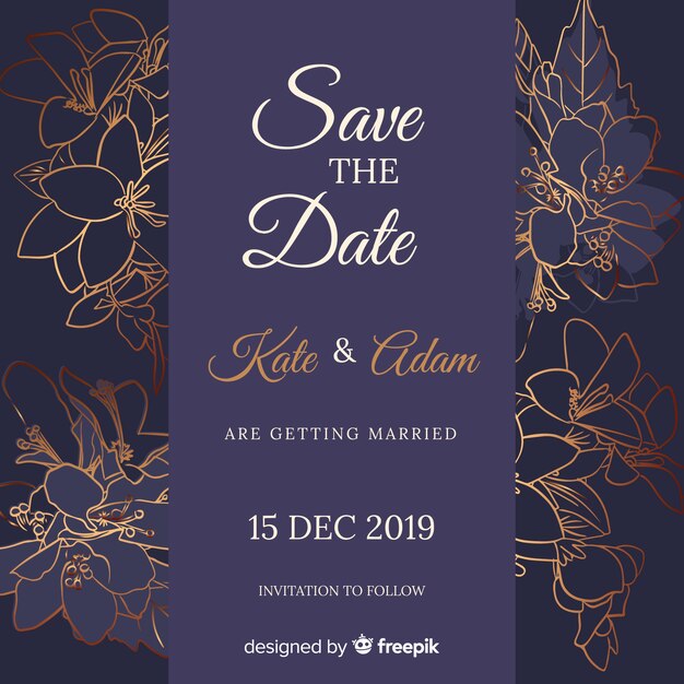 Wedding invitation card