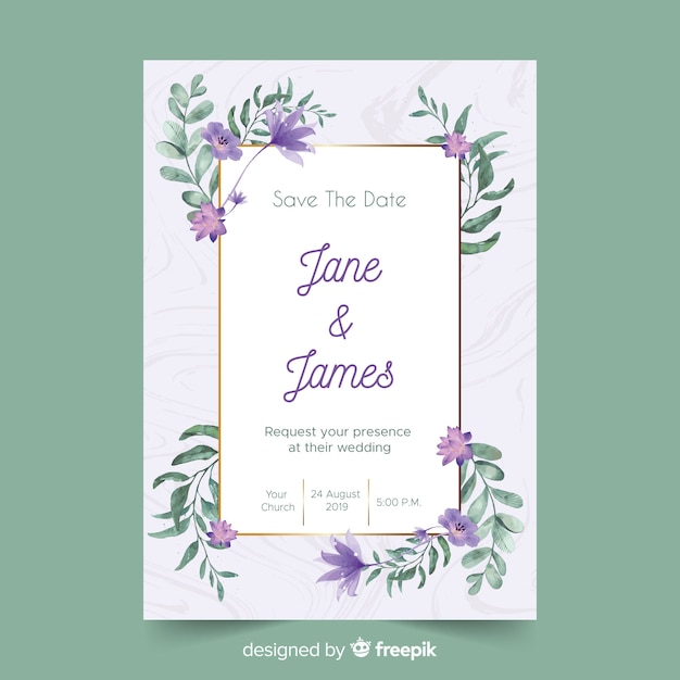 Wedding invitation card