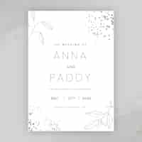 Free vector wedding invitation card