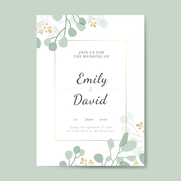 Wedding invitation card