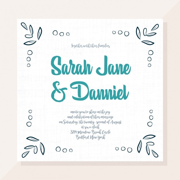 Free Vector wedding invitation design