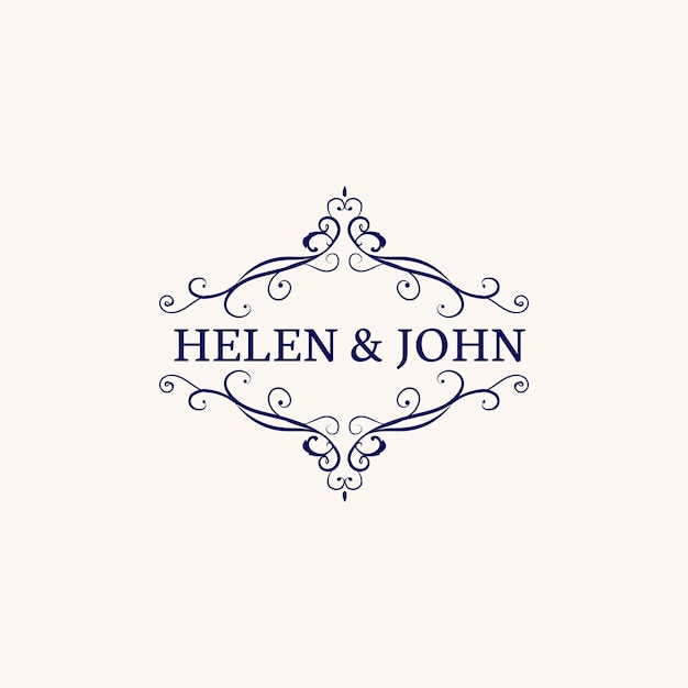 Wedding invitation emblem