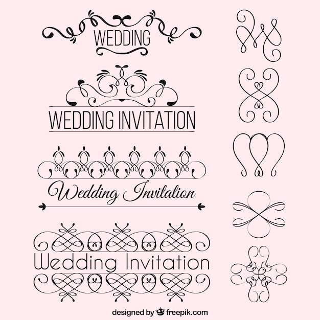 Wedding invitation ornaments