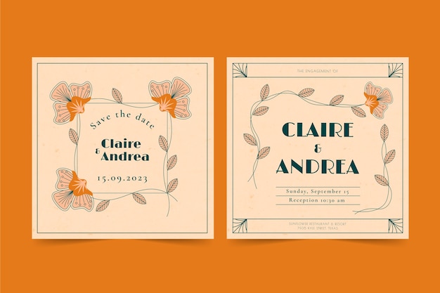 Wedding invitation template design