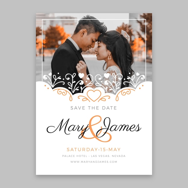 Wedding invitation template theme