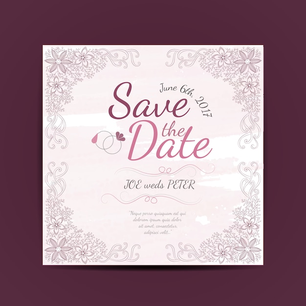 Wedding invitation template