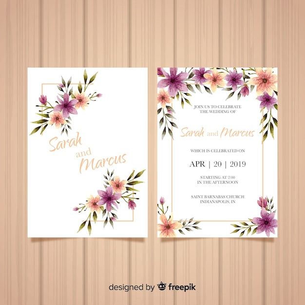 Wedding invitation template