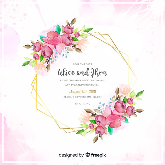 Wedding invitation template