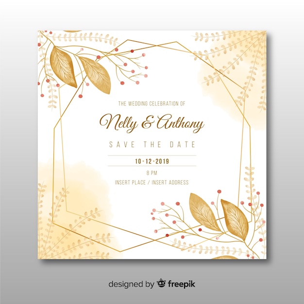 Wedding invitation template