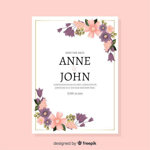 Wedding invitation template