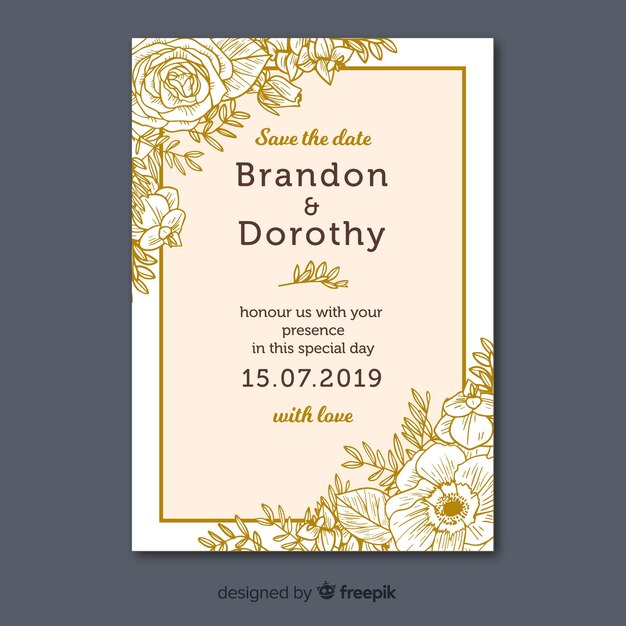 Wedding invitation template