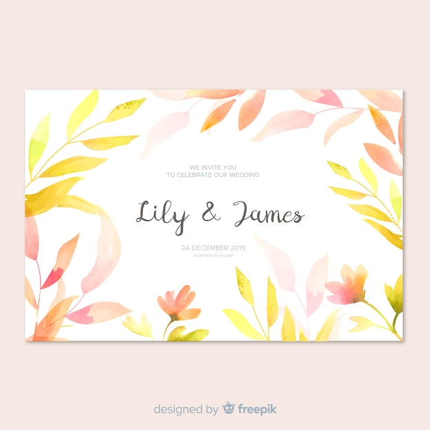 Wedding invitation template