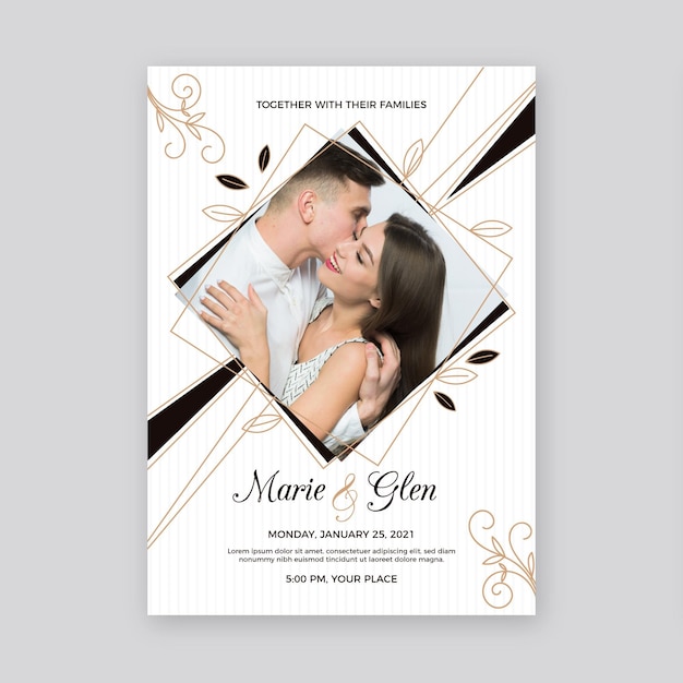 Wedding invitation template