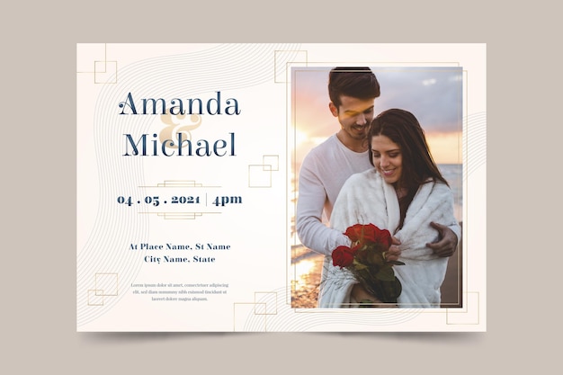 Wedding invitation template