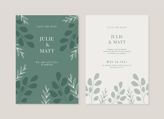 Wedding invitation template