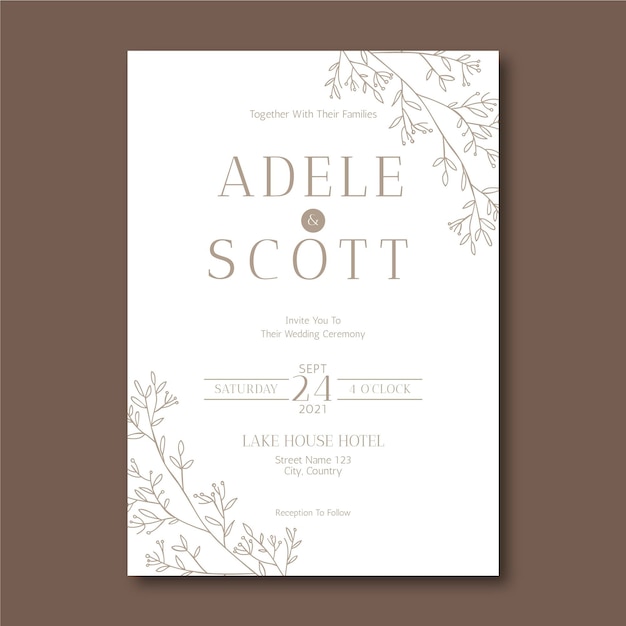 Wedding invitation template