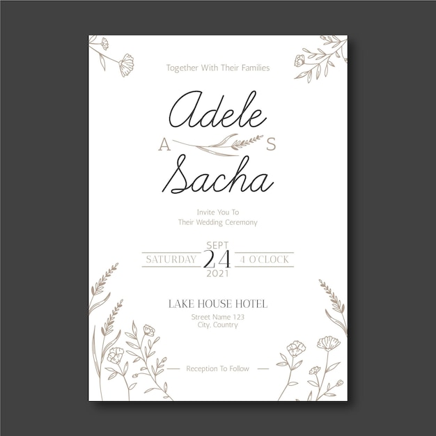 Wedding invitation template