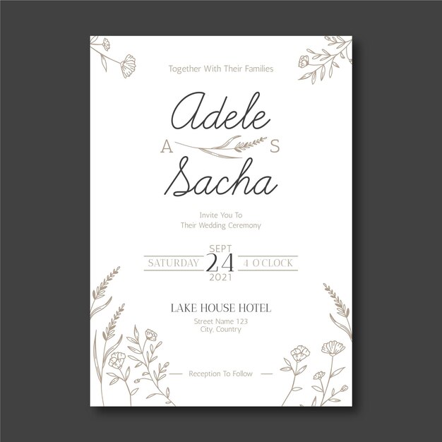 Wedding invitation template